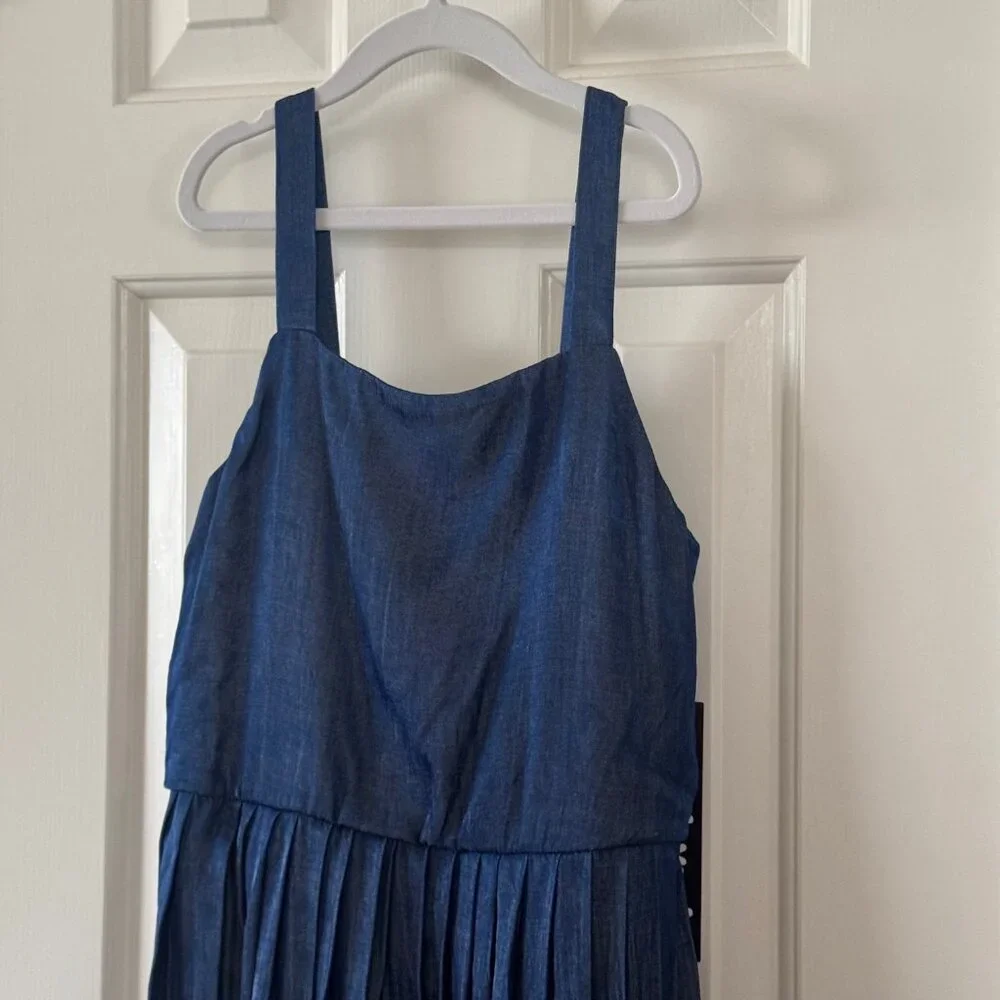 New Trixxi Girl Girls Blue Pleated Dress Size L Large